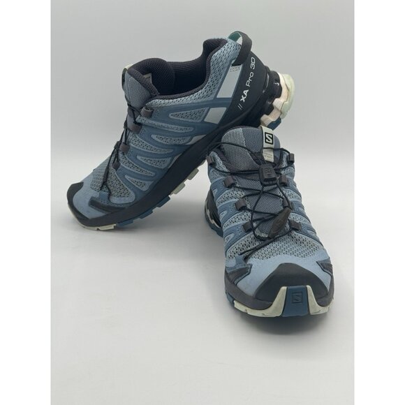 Salomon XA Pro 3D Blue Shoes Hiking Running Trail Size 6.5 Do Not Include Insole - Picture 6 of 9